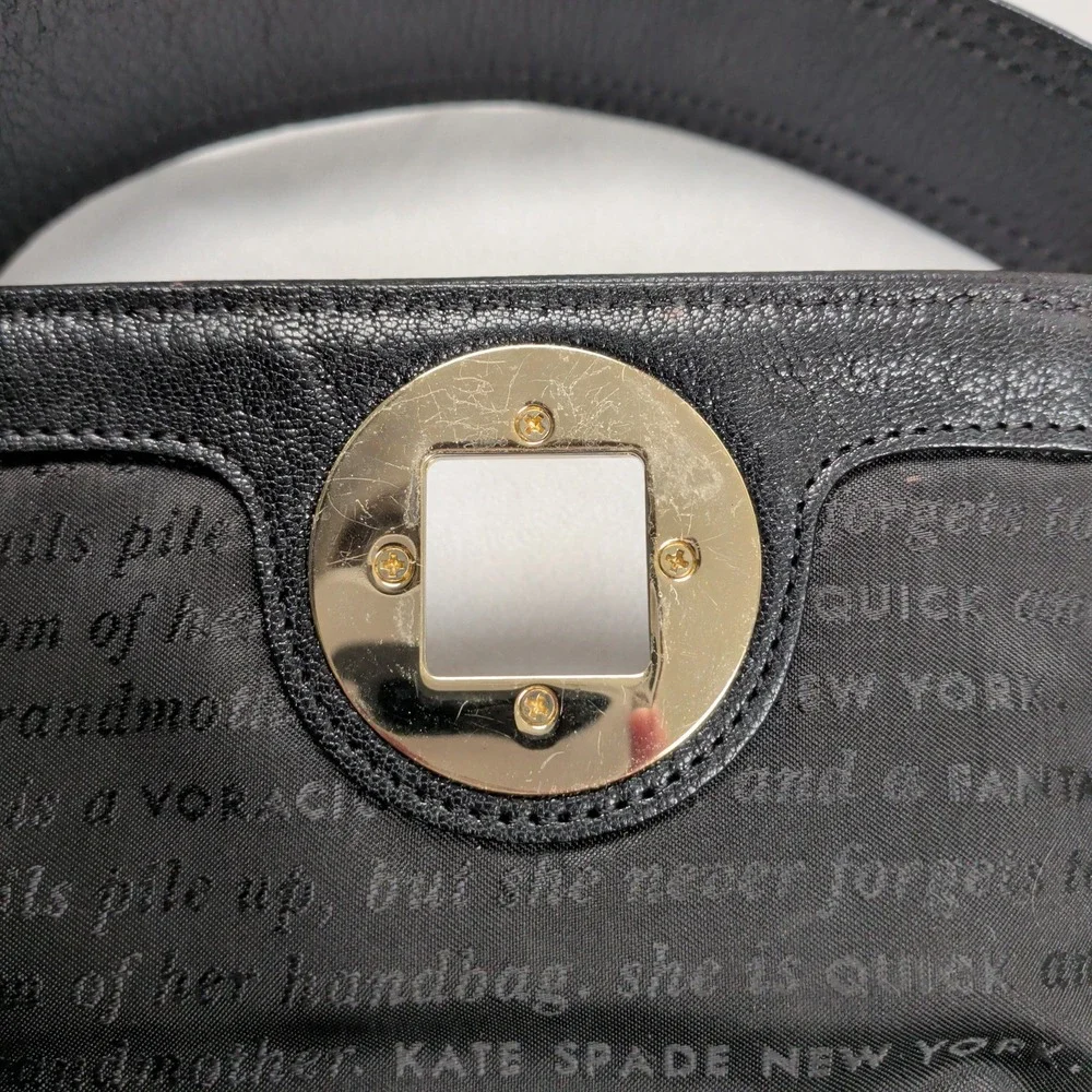 Kate Spade Gray Leopard Print Calf Hair Shoulder Bag Gold Turn Lock Preppy